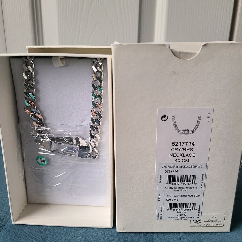ATELIER SWAROVSKI By JEAN PAUL GAULTIER Reverse Necklace rare HTF